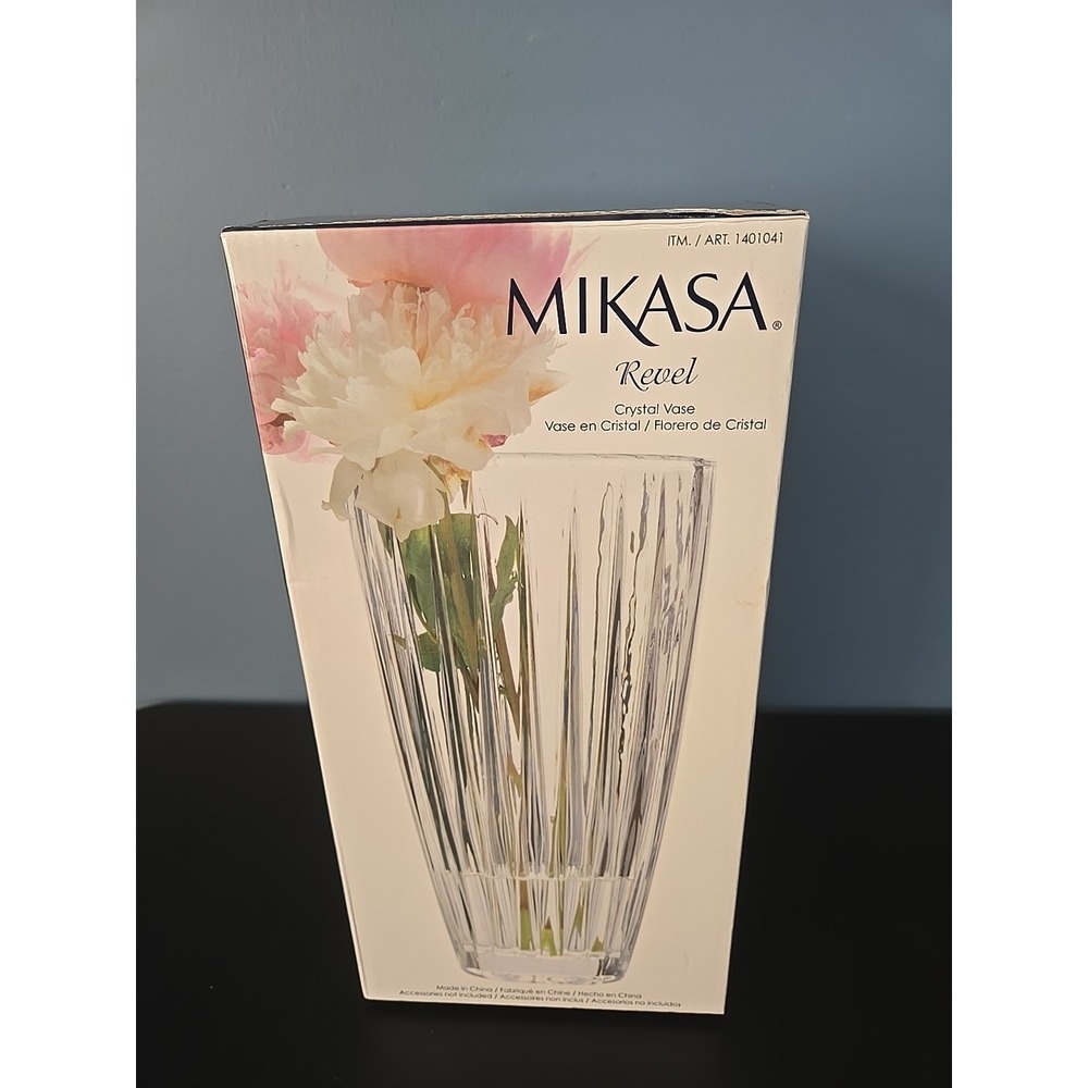 New Mikasa Revel 12" Crystal Vase Nice Gift Lead-Free Crystal